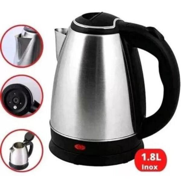 Jarra Elétrica Bule Chaleira Aço Inox Café Chá 1,8 Litros Portátil 110v 1100w - Prime Jarra Elétrica Bule Chaleira Aço Inox Café Chá 1,8 Litros Portátil 110v 1100w - Prime