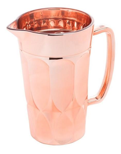 Imagem de Jarra em Vidro Sodo-cálcico Bon Gourmet Linha Curves Rose Metalizado 1 L