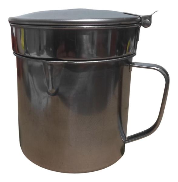 Jarra Filtro De Óleo De Cozinha Aço Inox - Ke Home Imagem de Jarra Filtro De Óleo De Cozinha Aço Inox