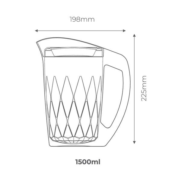 Imagem de Jarra Geometric Acrílico Sangel - 1500ml