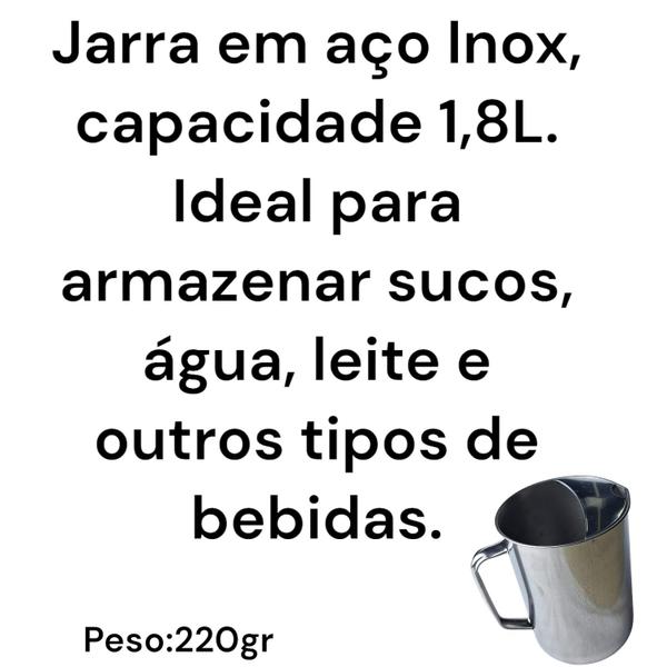 Imagem de Jarra inox 1,8l jarra de suco jarra caldo de cana