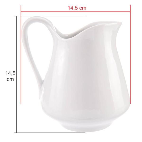 Imagem de Jarra Leiteira Branca Pequena Porcelana 600 ml