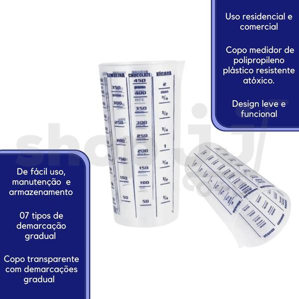 Imagem de Jarra Medidora De Plástico 500 Ml Com Bico ErcaPlast