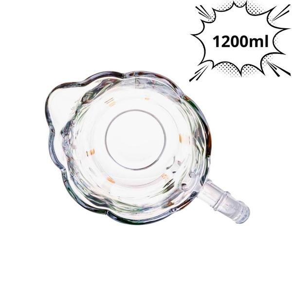 Jarra Palmeira Vidro 1,2 Litros Útil Bazar 1200ml Palm Hand Paiting Cristal Imagem de Jarra Palmeira Vidro 1,2 Litros Útil Bazar 1200ml Palm Hand Paiting Cristal