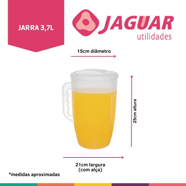 Imagem de Jarra Plástica Gigante 3,7 Litros Com Tampa Jaguar