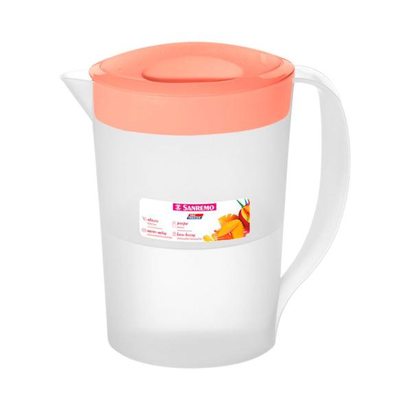 Imagem de Jarra Plástica para Água Oval Vac Freezer Rosa 2000ml - Sanremo