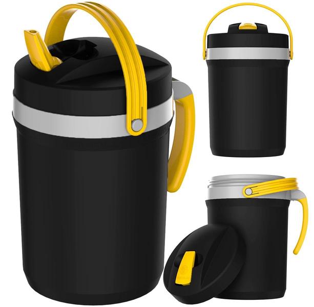 Jarra Térmica Fliptop 2.5 Litros Preto E Amarelo Termolar Jarra Térmica Fliptop 2.5 Litros Preto E Amarelo Termolar