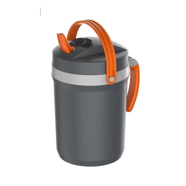Jarra Térmica Fliptop Cinza Com Laranja 2.5L Termolar Imagem de Jarra Térmica Fliptop Cinza Com Laranja 2.5L Termolar