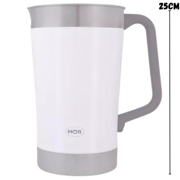 Imagem de Jarra Térmica Inox Jug Branca 1,9L Drinks Gelado ou Quente  8840 - Mor