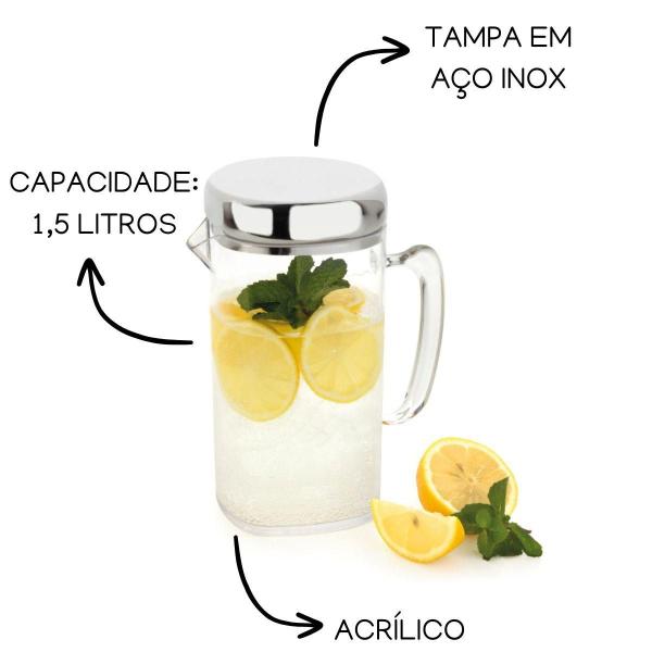 Imagem de Jarra vision 1,5 l com tampa forma inox 800175