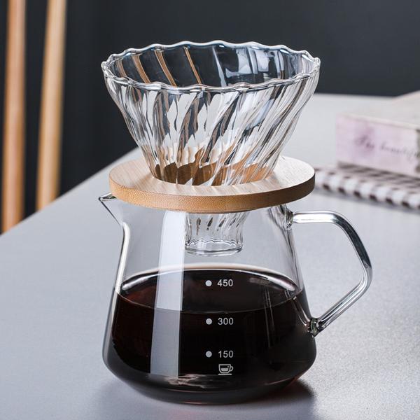 Imagem de Jarro Com Suporte Coador Em Vidro Para Café 600ml