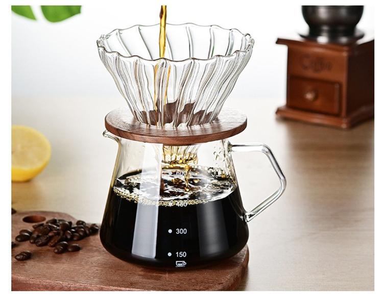 Imagem de Jarro Com Suporte Coador Em Vidro Para Café 600ml