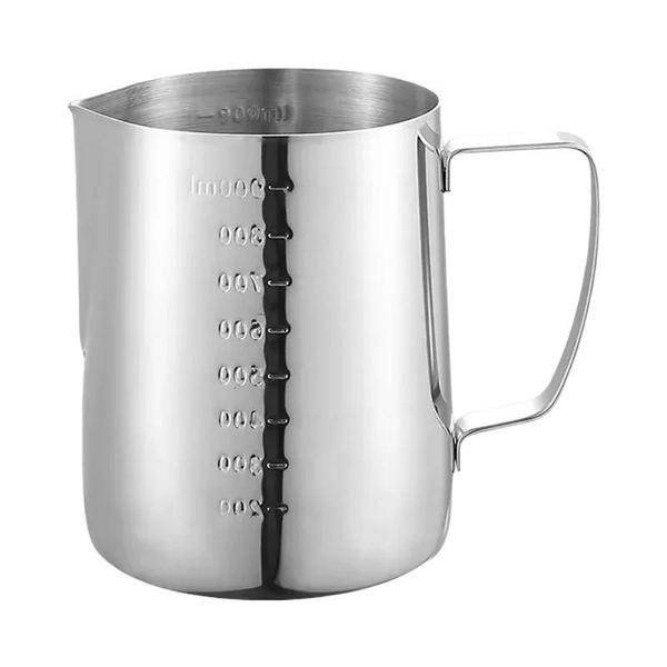 Jarro de Aço Inoxidável para Espumar Leite - Ideal para Café Latte e Cappuccino Imagem de Jarro de Aço Inoxidável para Espumar Leite - Ideal para Café Latte e Cappuccino