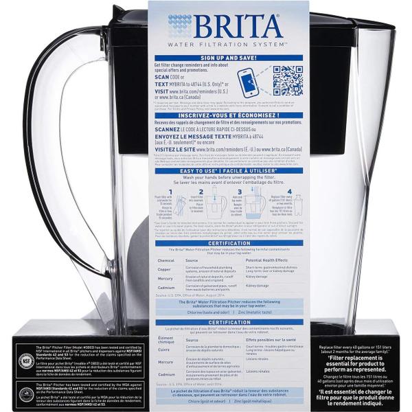 Imagem de Jarro de água Brita Space Saver 1,4 L sem BPA com 1 filtro