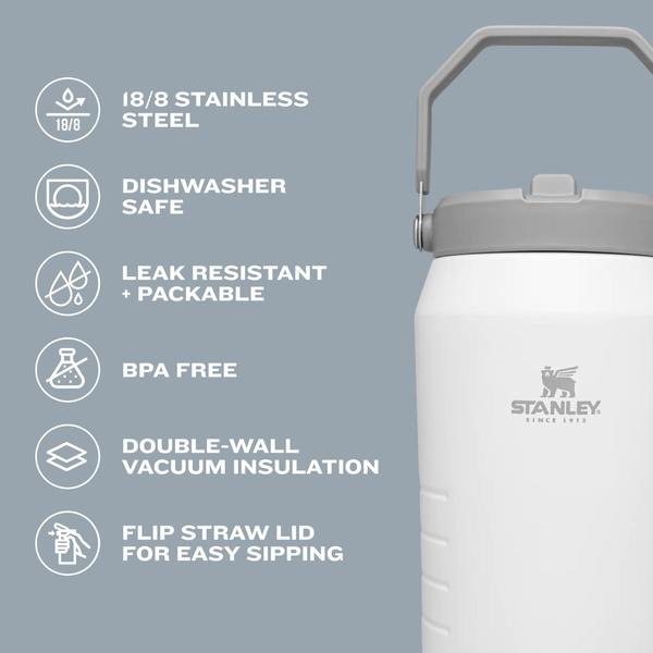 Imagem de Jarro de água Stanley IceFlow Flip Straw 1,9L em aço inoxidável isolado