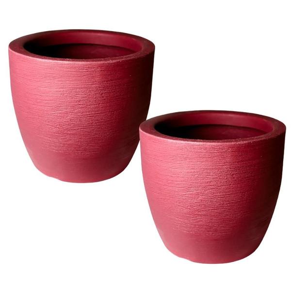Jateado Kit com 2 Vasos de Planta 20L - Resistente a UV e Ideal para Seu Jardim 30x34 cm - MS Paisagismo Imagem de Jateado Kit com 2 Vasos de Planta 20L - Resistente a UV e Ideal para Seu Jardim 30x34 cm