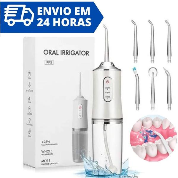 Imagem de Jato D'água Irrigador Oral Higiene Limpeza Bucal E Dental