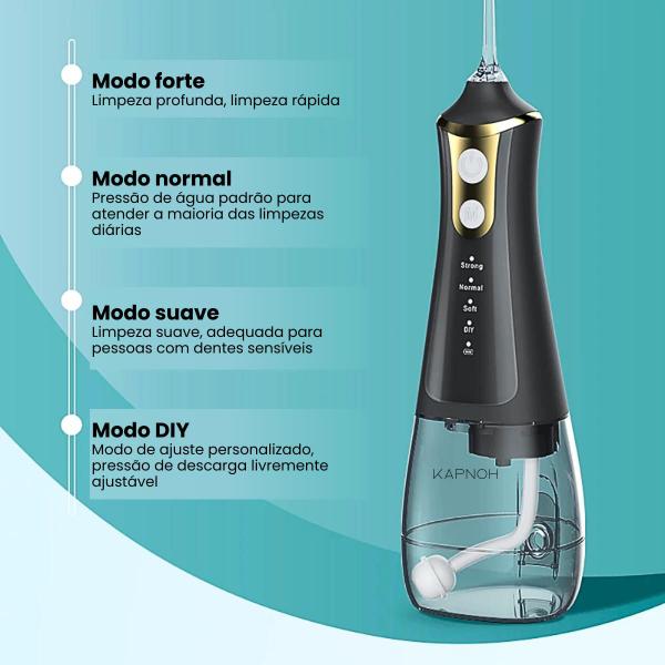 Imagem de Jato D'água Irrigador Oral Higiene Limpeza Bucal E Dental