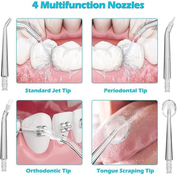 Imagem de Jato D'Água Irrigador Oral Higiene Limpeza Bucal E Dental