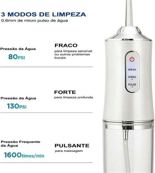 Imagem de Jato D'Água Irrigador Oral Higiene Limpeza Bucal E Dental