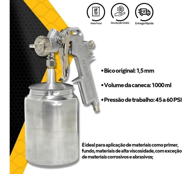 Imagem de Jato De Pintura Pneumática 1000ml Pdr