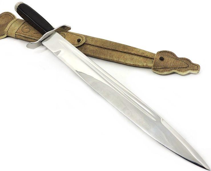 Imagem de Javalizeira - Sabre Aço Carbono Cabo Chifre Búfalo Lâm. 36 cm.