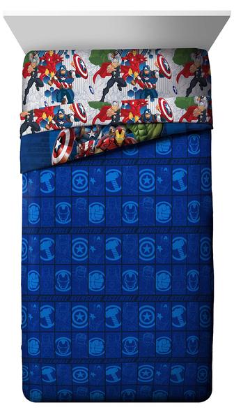 Imagem de Jay Franco Marvel Avengers Blue Circle Bed Set, Duplo