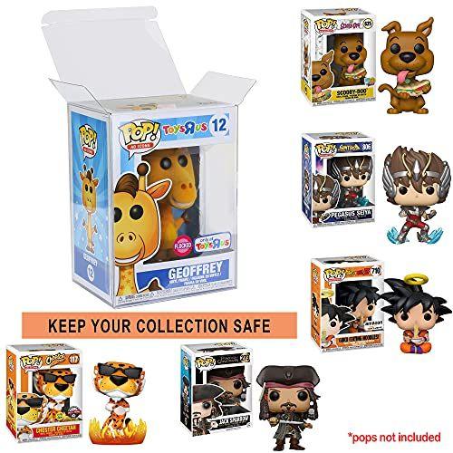 Imagem de JDS Pop Protector Case for 4 Inch Funko Pop Figures (100 Pack) - Strong Extra Thick Crystal Clear Heavy Duty Plastic Display Box - Inclui Pemuto protetor e guia de bloqueio - 100% reciclável