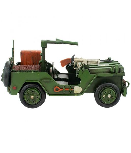 Imagem de Jeep Verde 13x26x13cm Estilo Retrô - Vintage