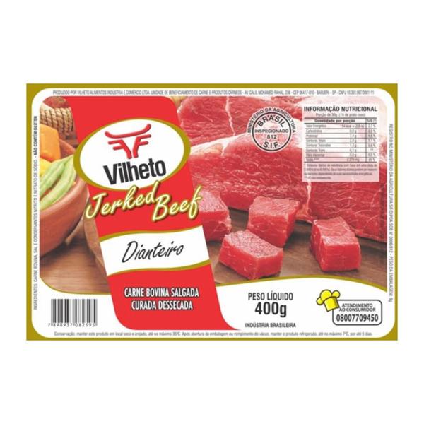 Jerked Beef Charque Carne Seca Bovino Dianteiro Vilheto 400g Imagem de Jerked Beef Charque Carne Seca Bovino Dianteiro Vilheto 400g