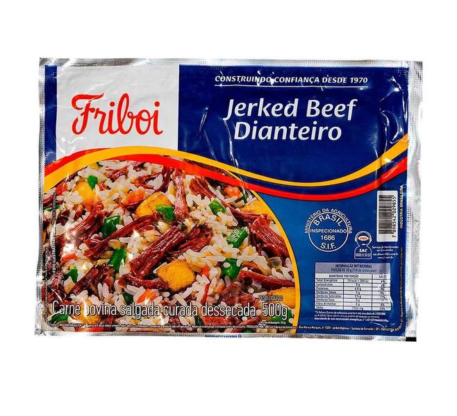 Jerked Beef Charque Carne Seca Jabá Bovino Dianteiro Friboi 500g Imagem de Jerked Beef Charque Carne Seca Jabá Bovino Dianteiro Friboi 500g