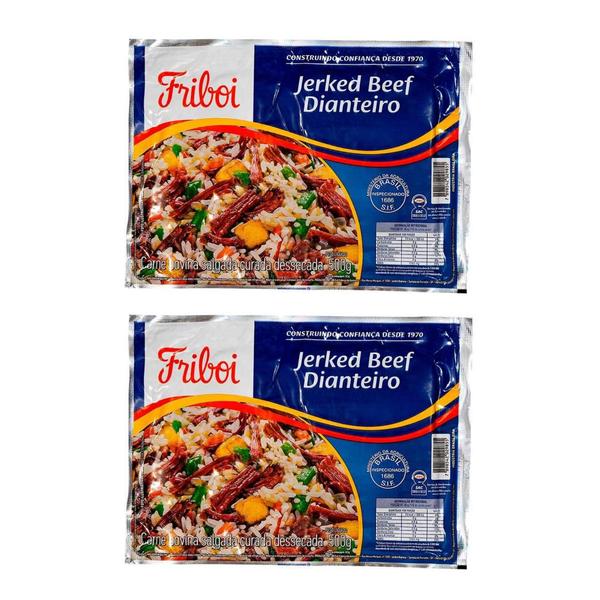 Jerked Beef Charque Carne Seca Jabá Dianteiro Friboi 2x 500g Imagem de Jerked Beef Charque Carne Seca Jabá Dianteiro Friboi 2x 500g