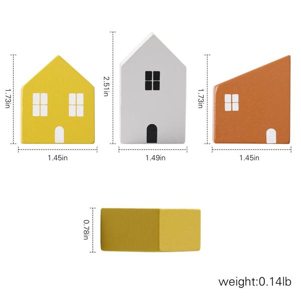 Imagem de JETM HH Casa de Madeira Bloco  Blocos de empilhamento de arco-íris  Montessori Educacional Brinquedos de Construção Brinquedos de Construção Set Colorido Pré-escolar Aprendizagem Brinquedos Educacionais para Crianças Idade 3+