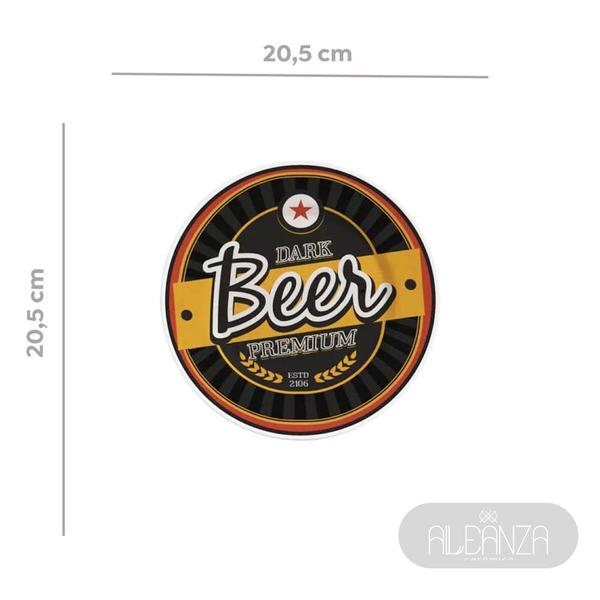 Imagem de Jg 6 Pratos Sobremesa Cerâmica Alleanza Beer Preto 2ª Linha