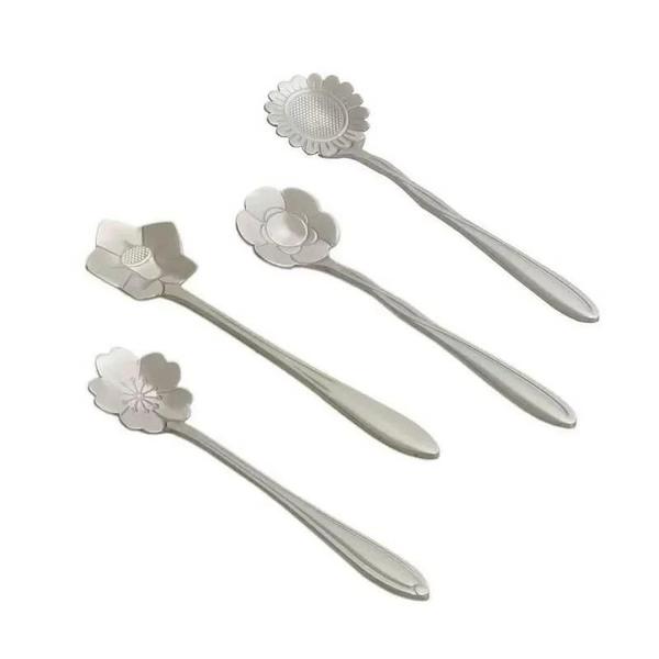 Imagem de Jg colher cha flores 4pcs inox - wolff