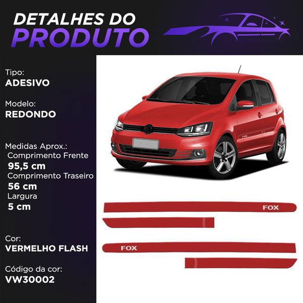 Imagem de Jg Friso Lateral Fox Redondo Vermelho Flash 