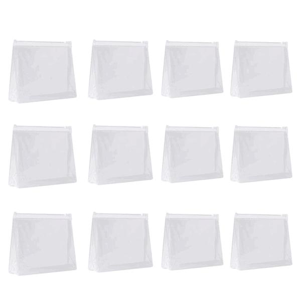 Imagem de JIAKAI 12pcs Mini Pequeno PVC Plástico Transparente Cosmético Organizador Bolsa Saco Com Fecho de Zíper para Viagem de Férias, Banheiro e Organização de Saco de Maquiagem Impermeável