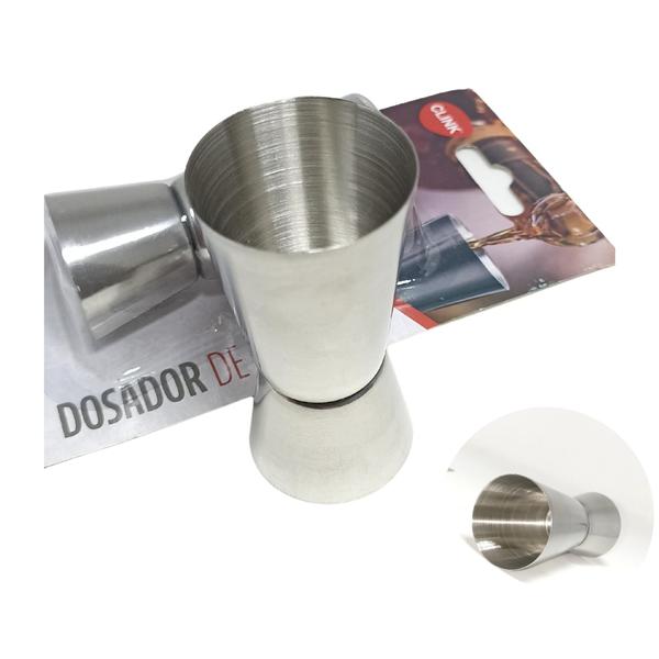 Imagem de Jigger Dosador Inox Bebidas Duplo 25ml 50ml Drink Bartender CLINK