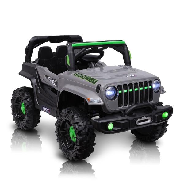 Imagem de Jipe Carro Off-Road Cor Cinza Elétrico Infantil 12V Com Luzes E Sons - Zippy Toys