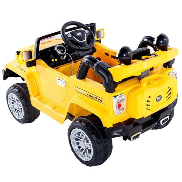 Imagem de Jipe Elétrico Carrinho Infantil 12v Com Controle E Luz Amarelo Belfix 