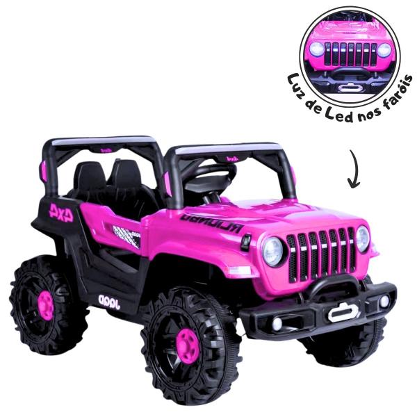 Jipe Infantil Elétrico 12v Caminhonete Motorizado Controle Remoto Música - Brinqkids