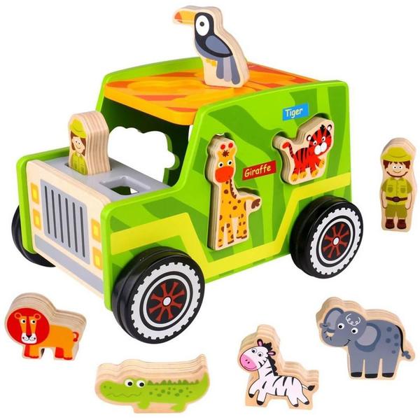 Imagem de Jipe Safari De Madeira Animais Tooky Toy