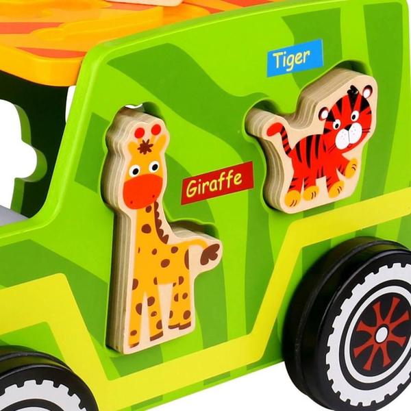 Imagem de Jipe Safari De Madeira Animais Tooky Toy