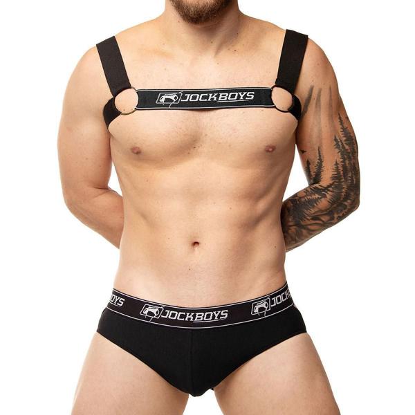 Imagem de Jockstrap Slip + Harness Masculino Preto - Tamanho M