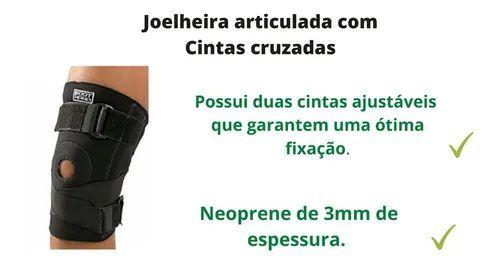 Imagem de joelheira Articulada Dobradiças Metálicas com Cinta Cruzada Alta qualidade