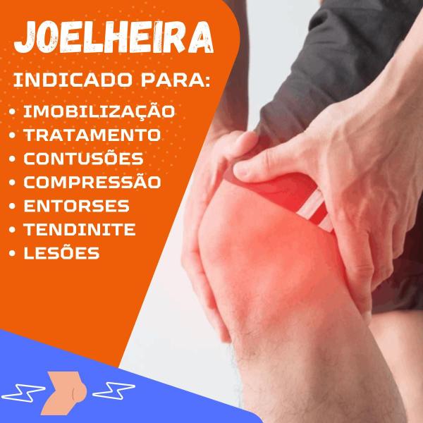 Imagem de Joelheira Compressão Ortopédica Articulada Confortável Esportiva Protetora