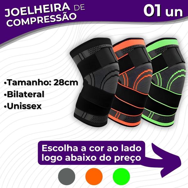 Imagem de Joelheira de Compressão Articulada Ortopédica Com Fechamento de Contato Elástica Flexível MBFit