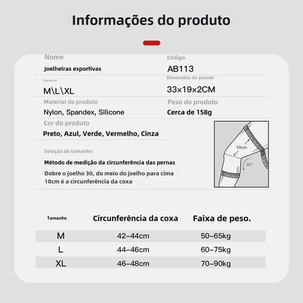 Imagem de Joelheira de Silicone com Compressão - Proteção para Menisco e Patela