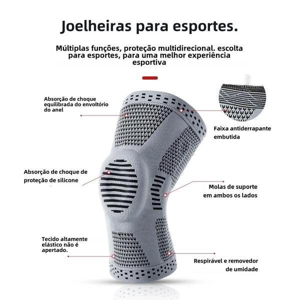 Imagem de Joelheira de Silicone com Compressão - Proteção para Menisco e Patela