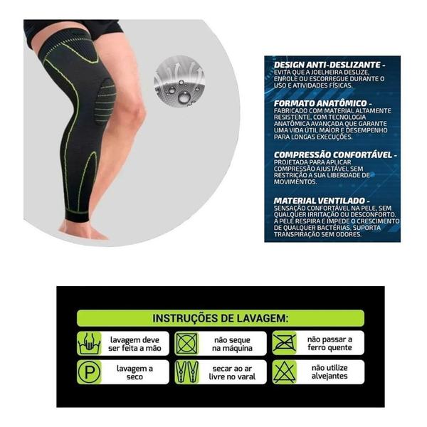 Imagem de Joelheira meia grande de compressão exercícios meia grande de compressão articulação exercício Joelho 3/4 Articulação Ex